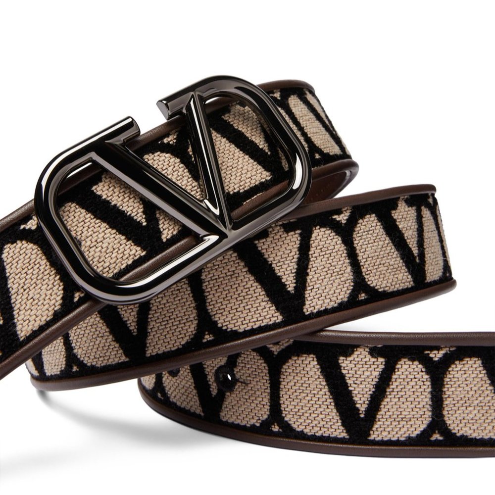 VALENTINO GARAVANI Toile Iconographie Belt - Logomania in its purest form. - Picture 3 of 5